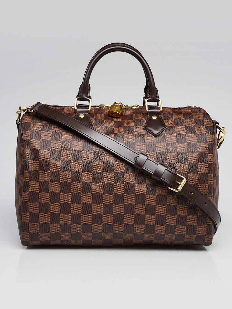 Louis Vuitton Speedy Damier Ebene (Without Accessories) 25 Brown in  Canvas/Leather with Brass - US