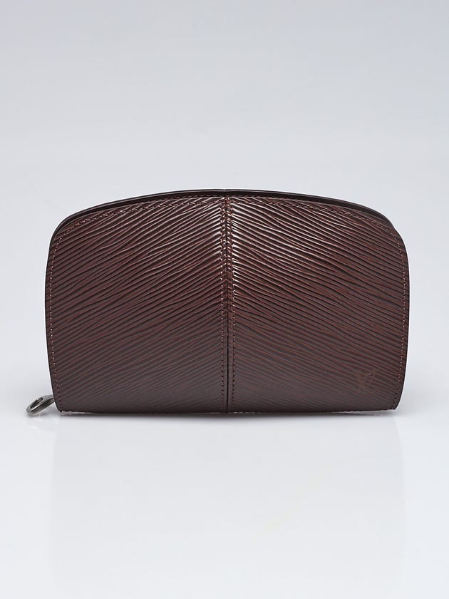 Louis Vuitton Moka Epi Leather Demi-Lune Zip Wallet