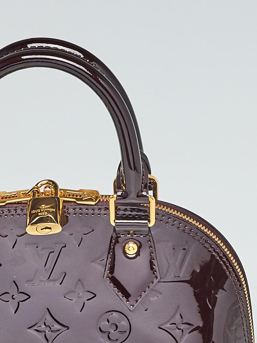 Louis Vuitton Amarante Monogram Vernis Alma BB Bag W/ Twilly – The Closet