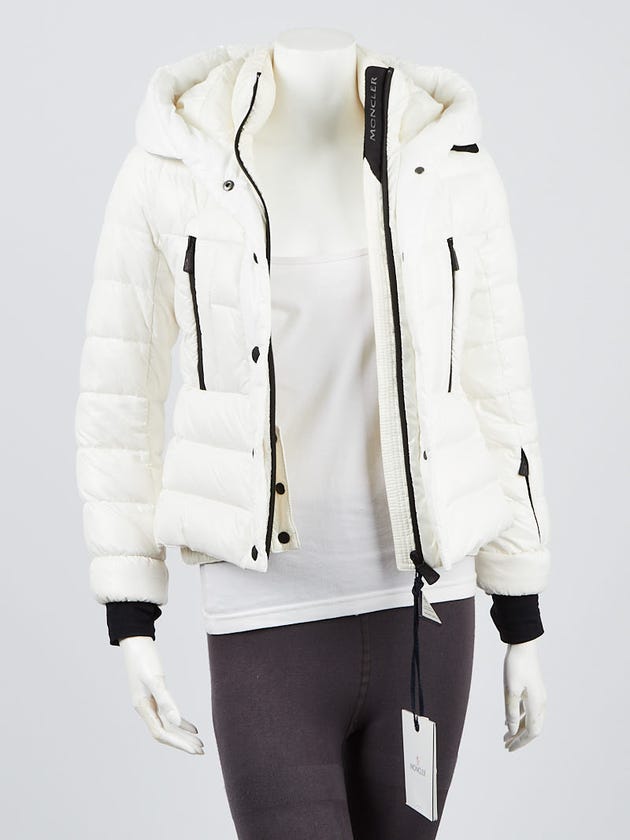 Moncler White Quilted Nylon and Down Bever Puffer Jacket Kids Size 10