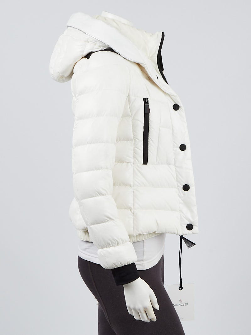 Moncler White Quilted Nylon and Down Bever Puffer Jacket Kids Size 