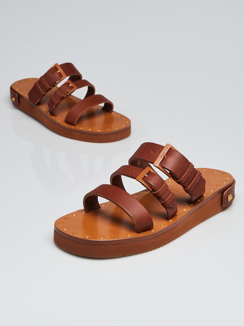 サンダル・ミュール VALENTINO BISCUIT LEATHER SANDALS 15334532_29534795_600.jpg