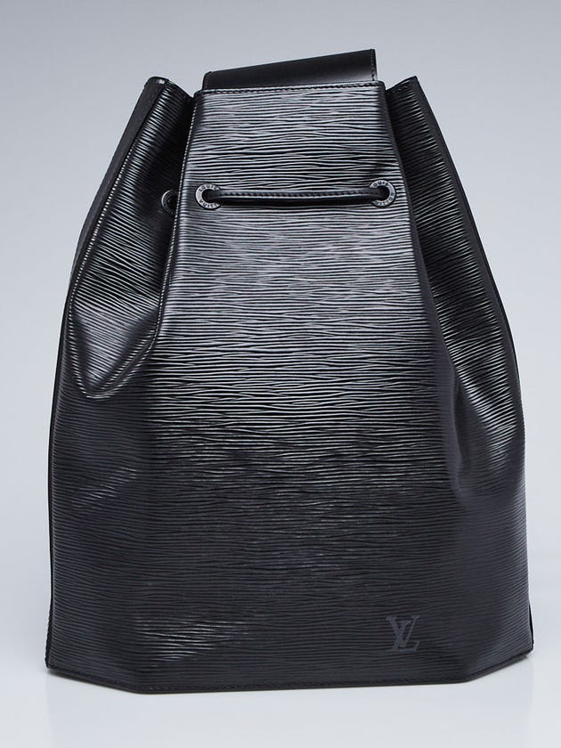 Louis Vuitton Black Epi Leather Sac a Dos Drawstring Backpack Bag
