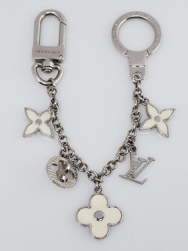 Louis Vuitton Silver Fleur D'Epi Key Holder and Bag Charm