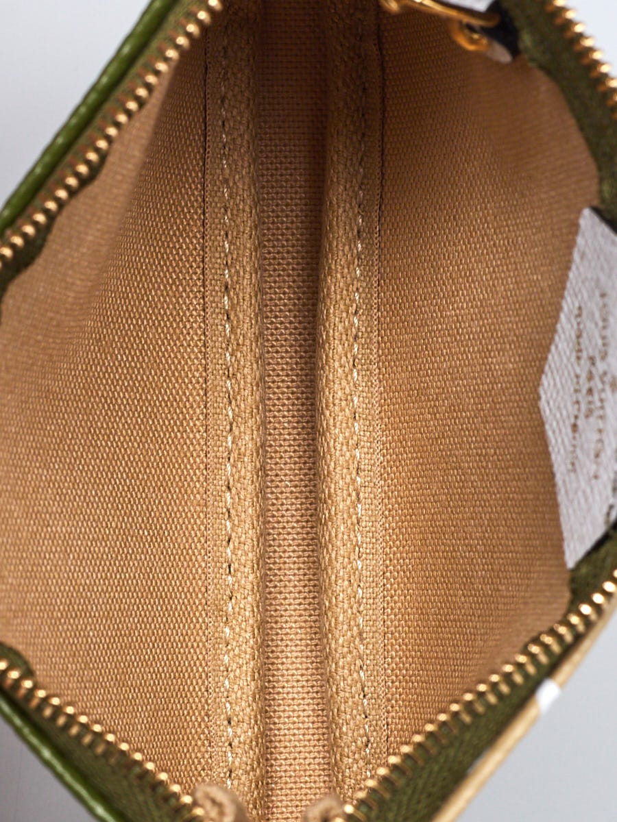 Louis Vuitton Khaki Green/White Monogram Giant Canvas Micro Pochette Bag -  Yoogi's Closet