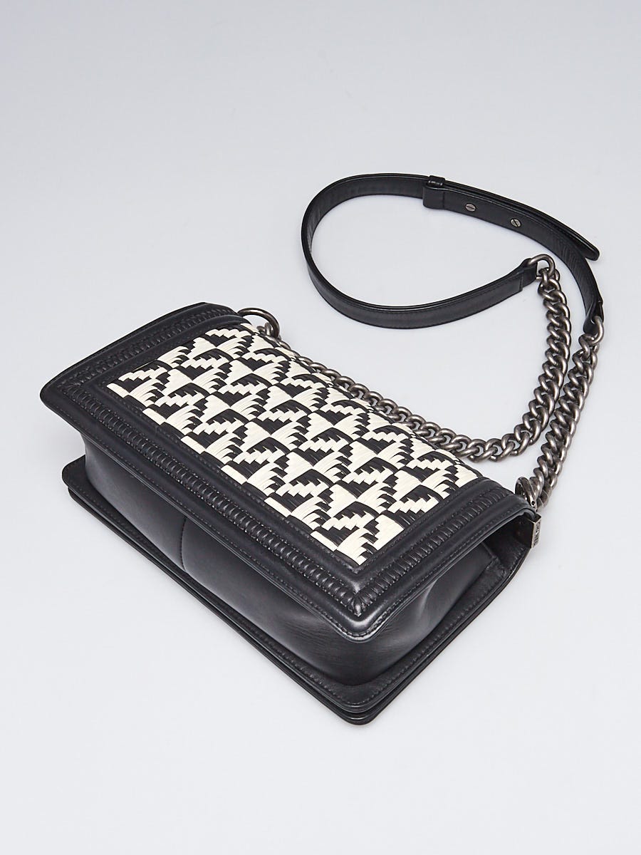 人気便利グッズ Woven Black/White Chanel Leather Closet Yoogi's | Bag Boy Medium その他