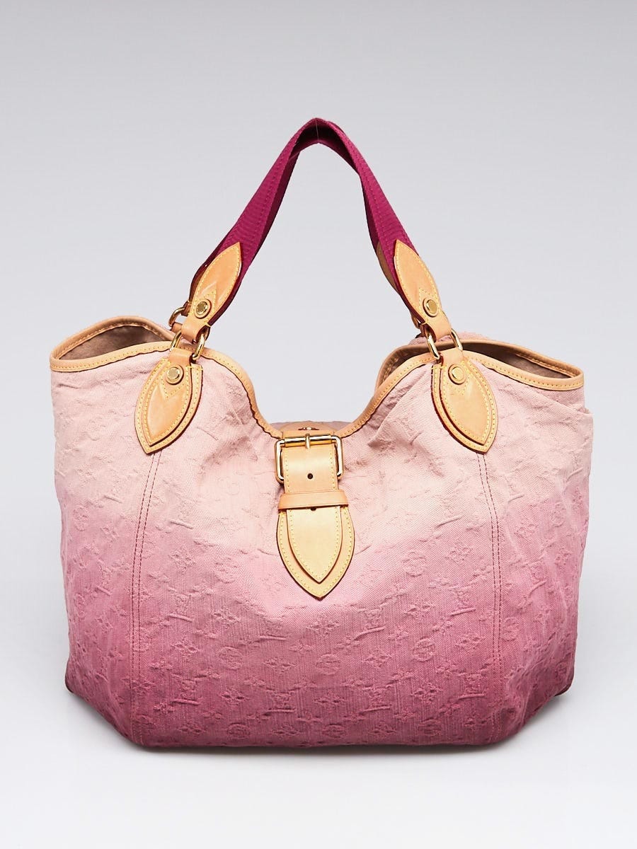 Louis Vuitton - Pink and Beige Gradient Monogram Denim Limited Edition  Sunbeam Hobo Bag