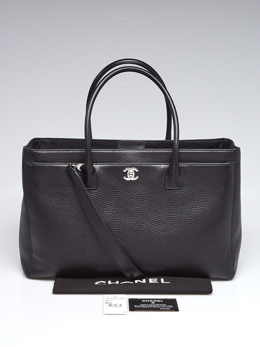 Chanel Black Pebbled Leather Executive Cerf XL Tote Bag - Yoogi's Closet