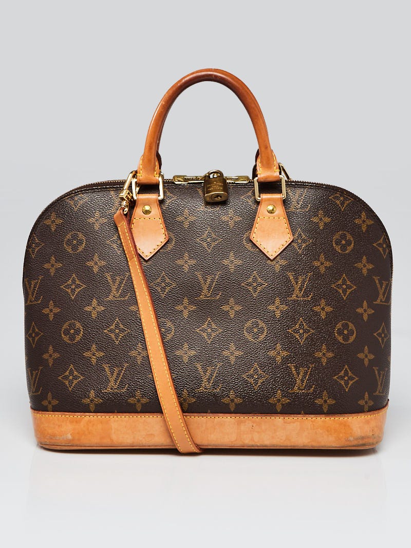 Louis Vuitton Monogram Alma BB Red Vernis Patent Handbag w/Shoulder Strap  USED
