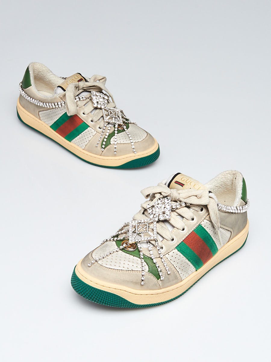 Gucci screener sneaker with on sale crystals