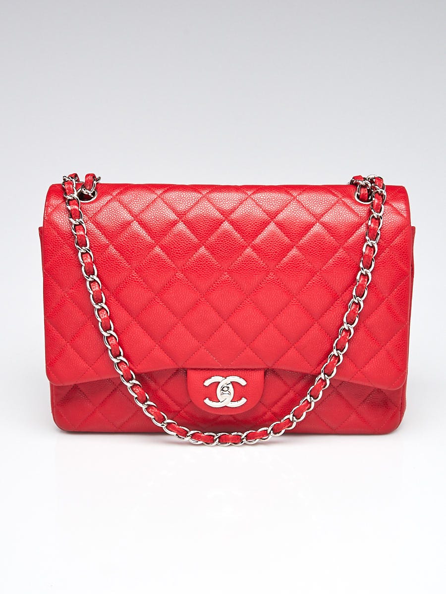 Chanel Vintage Chanel 10.5  Flap Black Quilted Caviar Leather