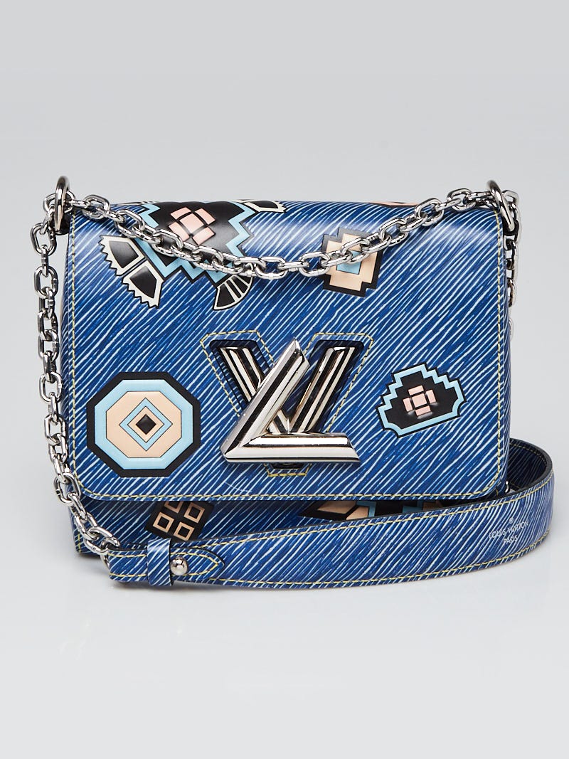 Louis Vuitton Blue Denim Aztec EPI Leather Twist mm Bag