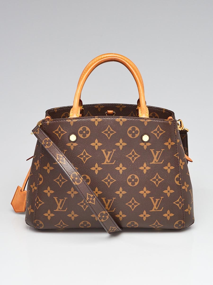 Louis Vuitton - Authenticated Montaigne Vintage Handbag - Leather Black Plain for Women, Very Good Condition