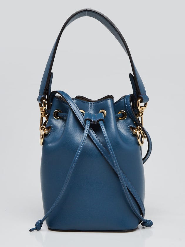Fendi Blue Leather Mini Mon Tresor Crossbody Bag 8BS010