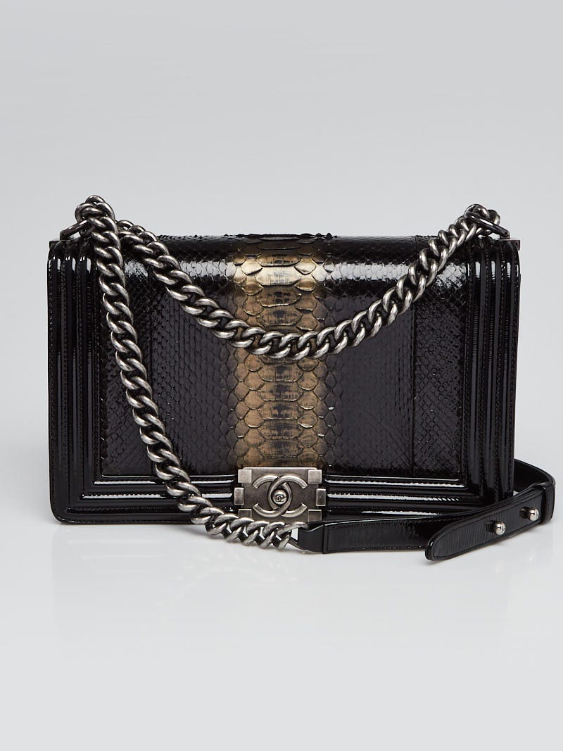 Chanel black python online bag