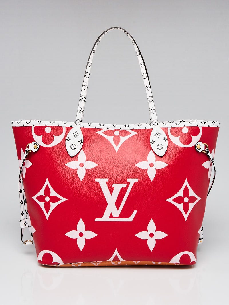 Louis Vuitton Rouge Giant Monogram Canvas Neverfull MM Bag - Yoogi's Closet