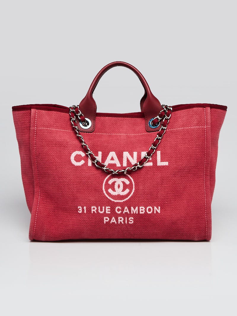 Chanel canvas deauville tote hot sale