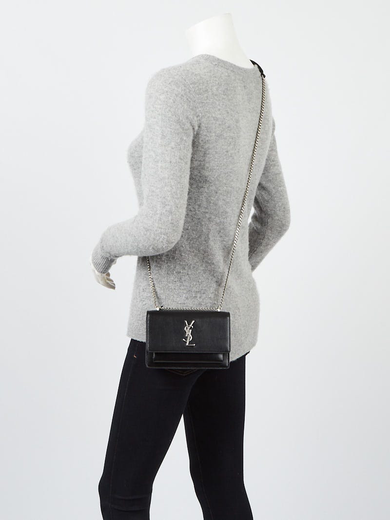 SAINT LAURENT Baby Sac De Jour Dark Miel Brown Leather Top