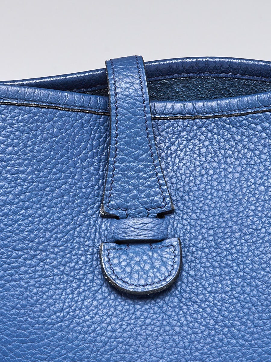 Hermès Hermes Herme Bleu Agate Cuivre Clemence e Evelyne Tpm Blue  ref.740662 - Joli Closet