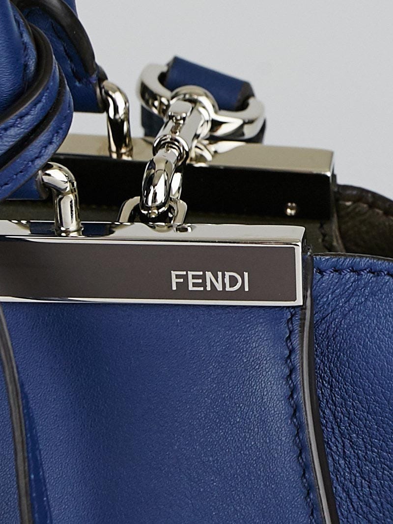 Fendi Blue/Coal Leather 3Jours Tote Bag 8BH279 | Yoogi's Closet