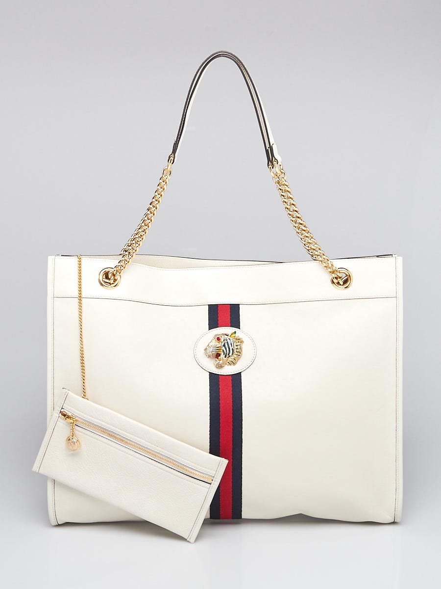 Gucci white tote bag deals