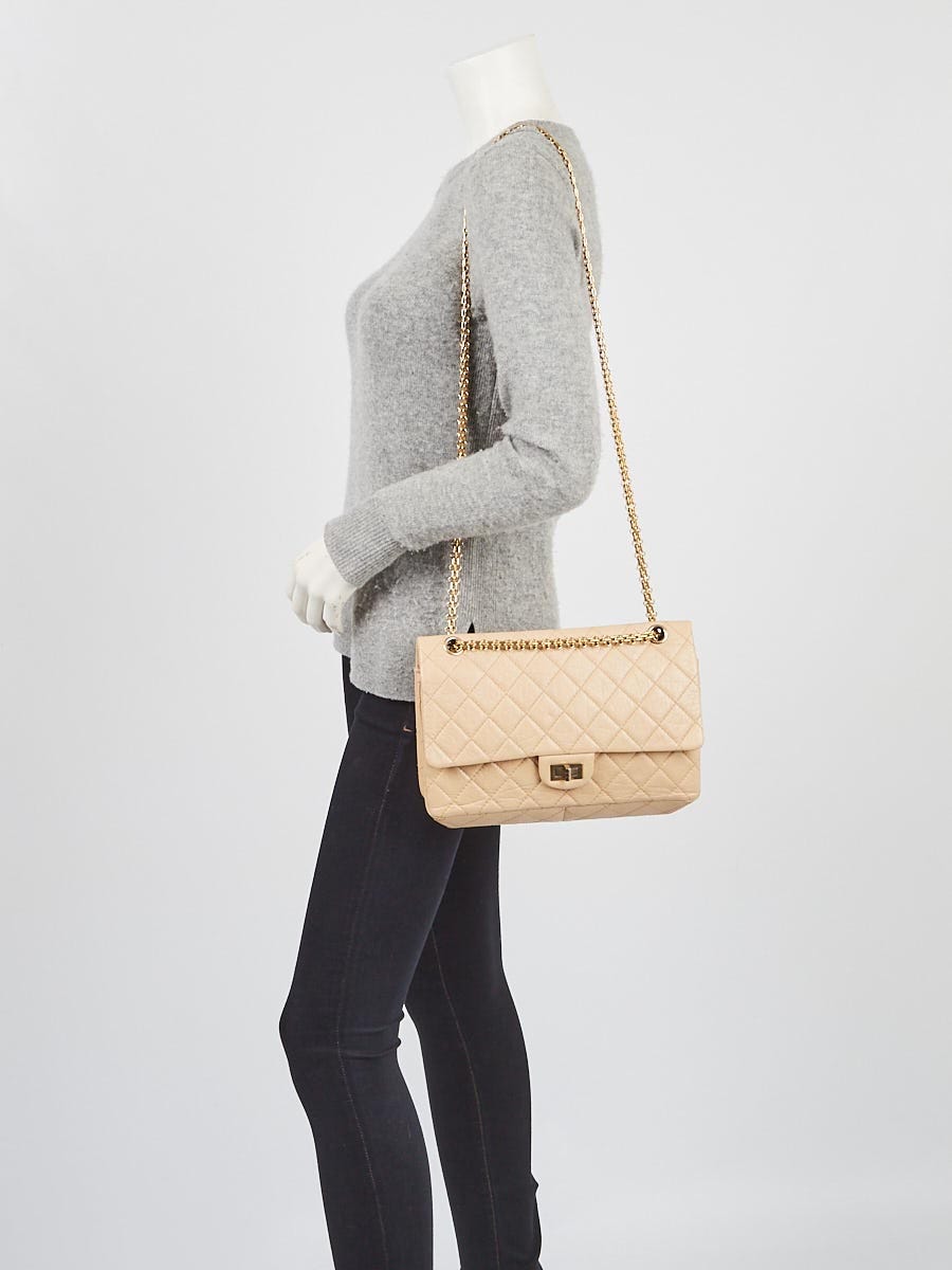 Chanel Beige 2.55 Reissue Quilted Classic Leather 226 Flap Bag Yoogi s Closet