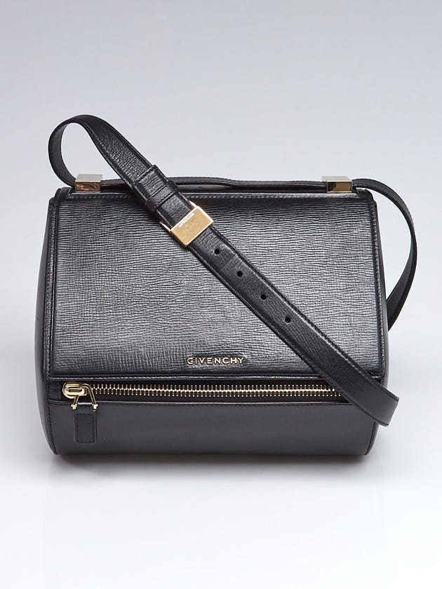 Givenchy Pandora Black Grained Calfskin Leather Pandora Box Medium Shoulder Bag