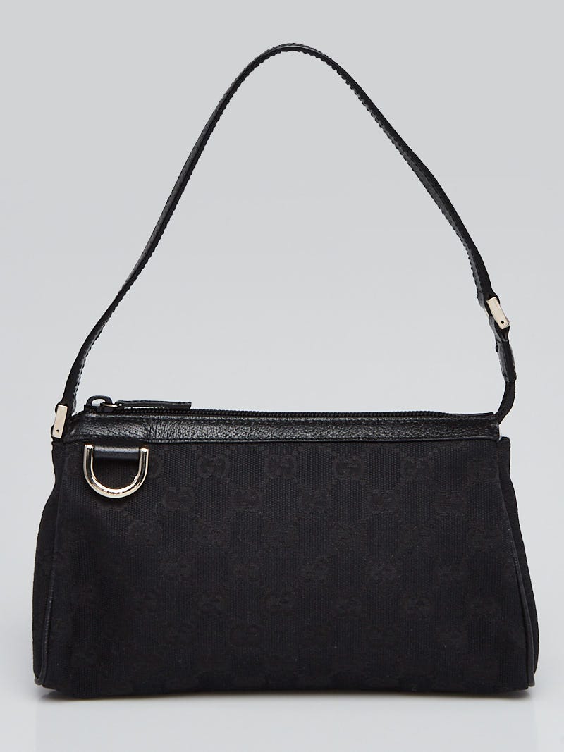 Gucci Black GG Canvas Abbey D Ring Pochette Bag Yoogi s Closet