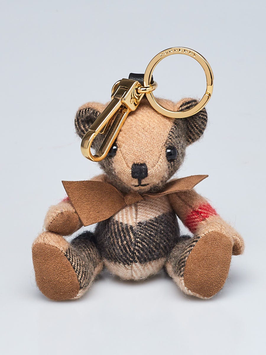 Burberry Camel Check Cashmere Thomas Bear Charm