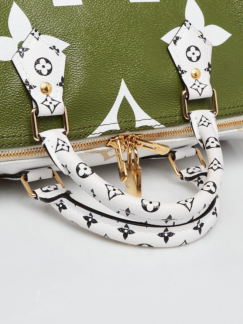 Louis Vuitton Speedy Bandouliere Monogram Giant 30 Khaki Green/White in  Coated Canvas with Gold-tone - US