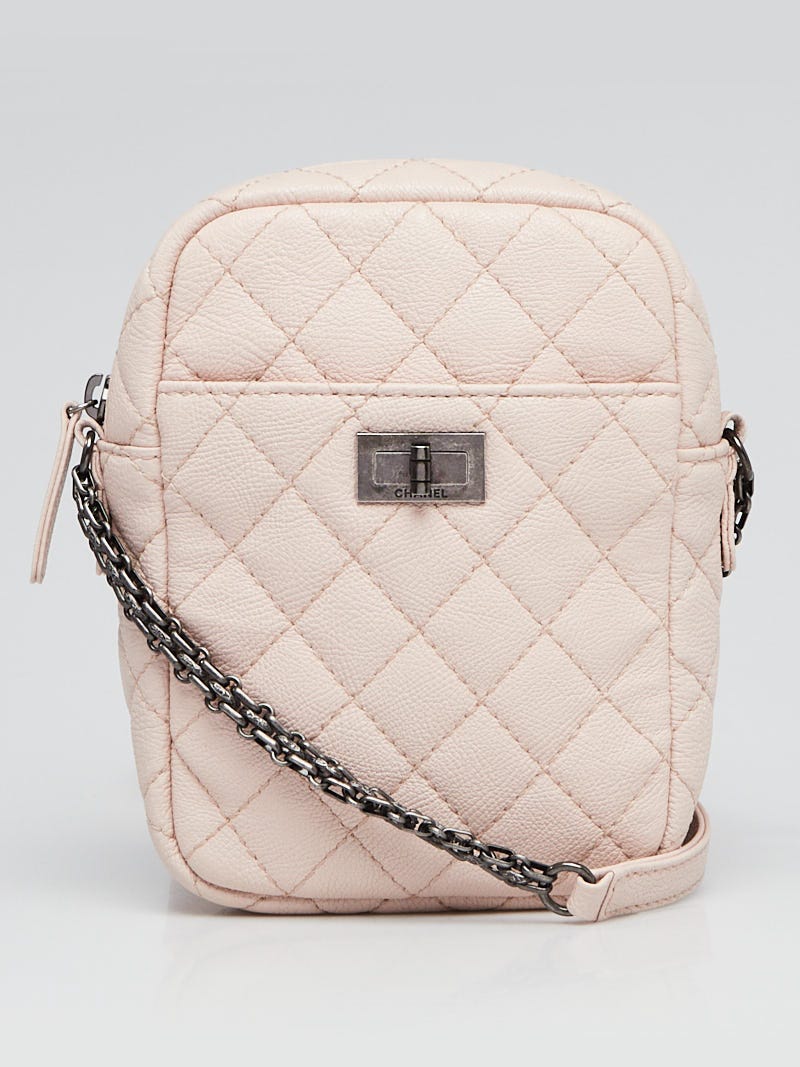 Chanel Light Pink Quilted Leather 2.55 Reissue Camera Case