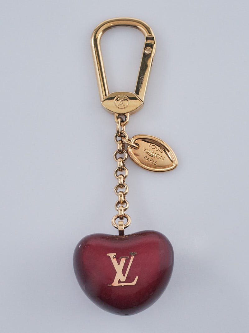 Louis Vuitton Pomme D'Amour Rayures Coeur Heart Bag Charm / Key