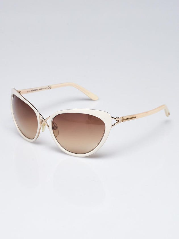 Tom Ford White Acetate Frame Daria Sunglasses-TF321