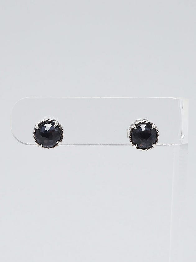 David Yurman 8mm Black Orchid Amethyst Chatelaine Stud Earrings
