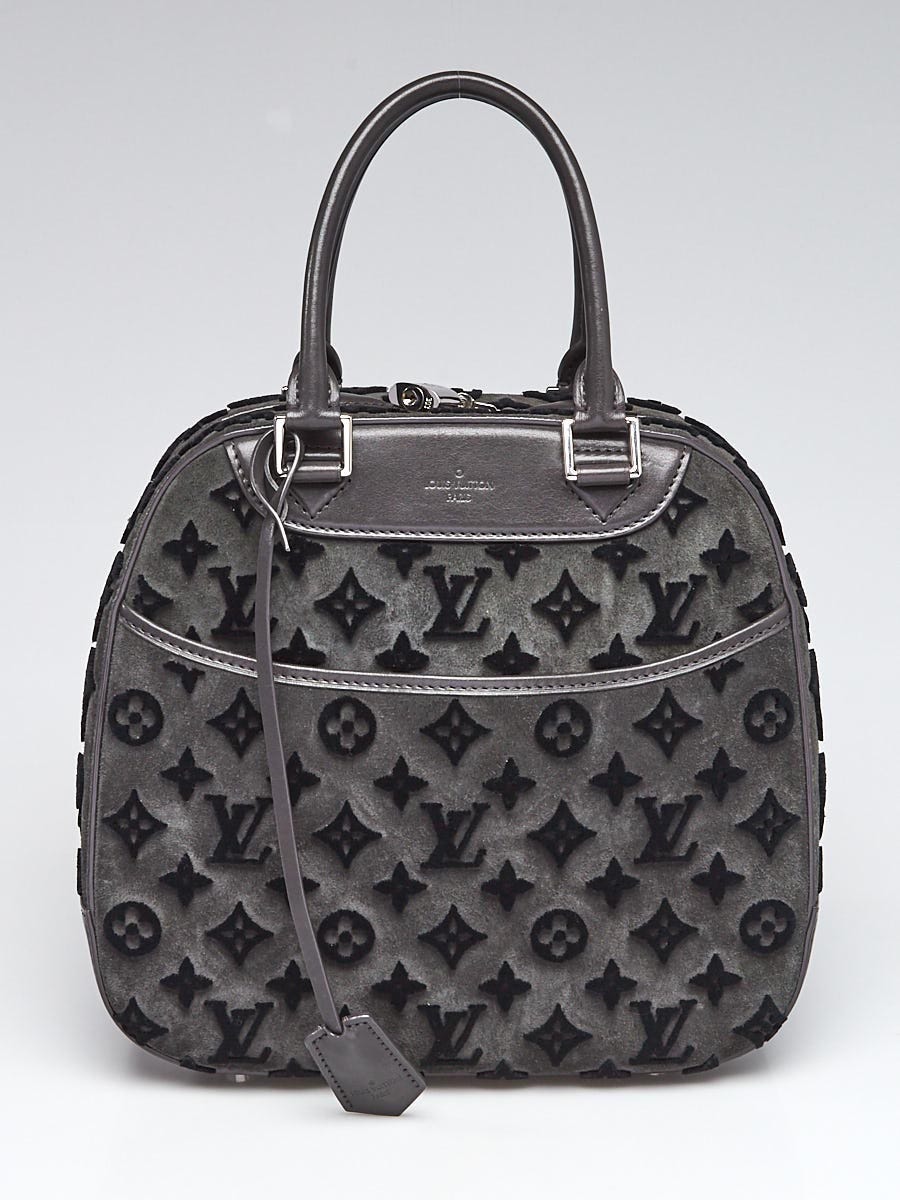 Louis Vuitton Limited Edition Gris Suede Monogram Tuffetage