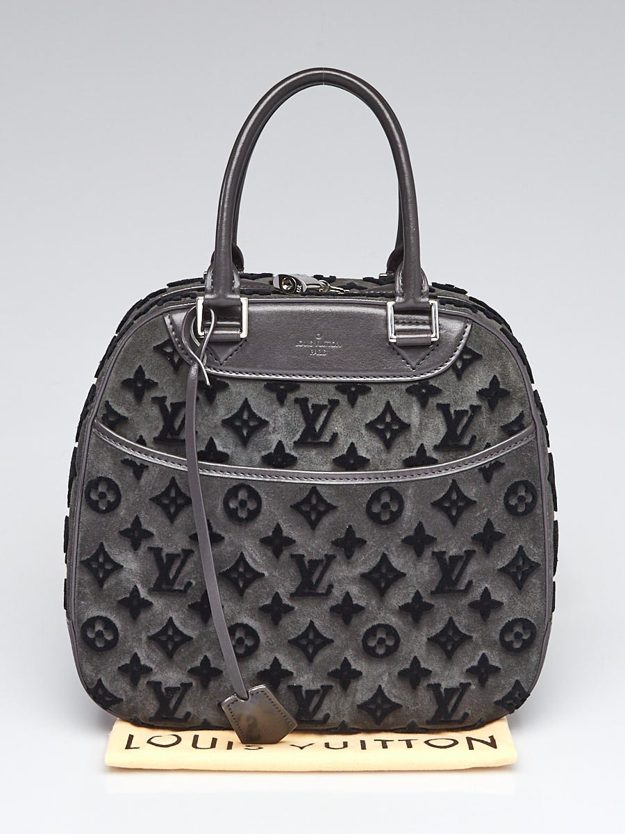 Louis Vuitton Limited Edition Gris Suede Monogram Tuffetage