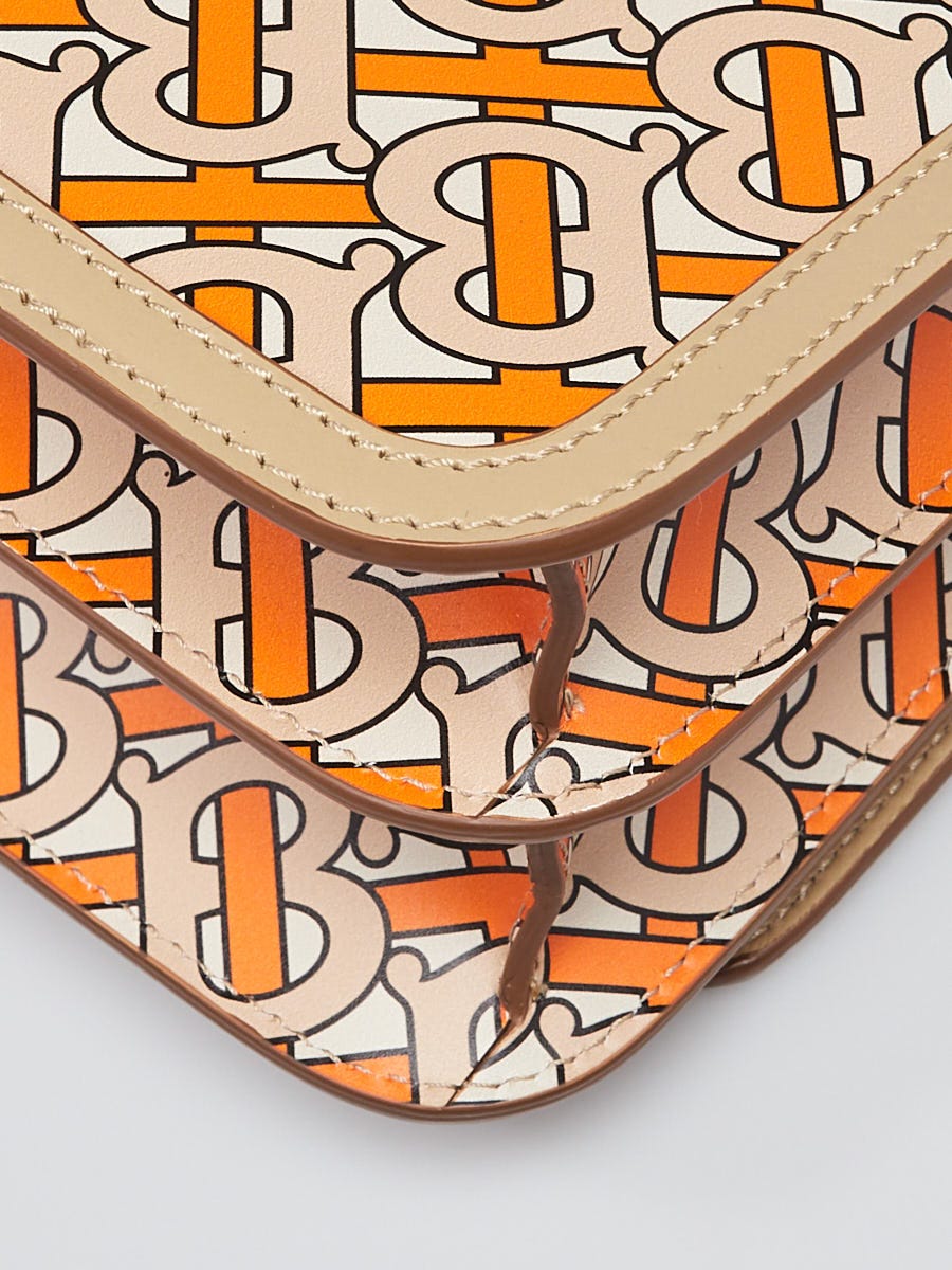 Orange Burberry Monogram TB Belt Bag