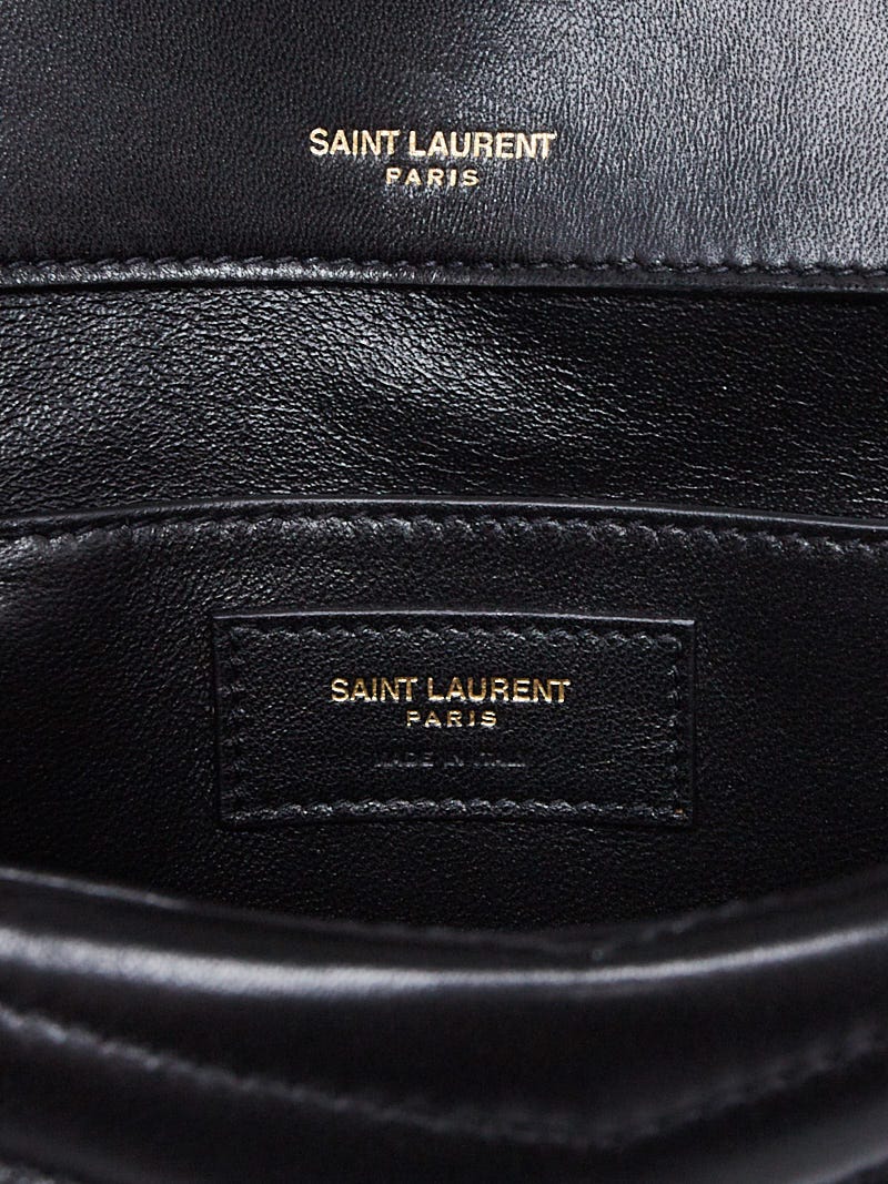 Ysl sulpice small black lambskin crossbody bag