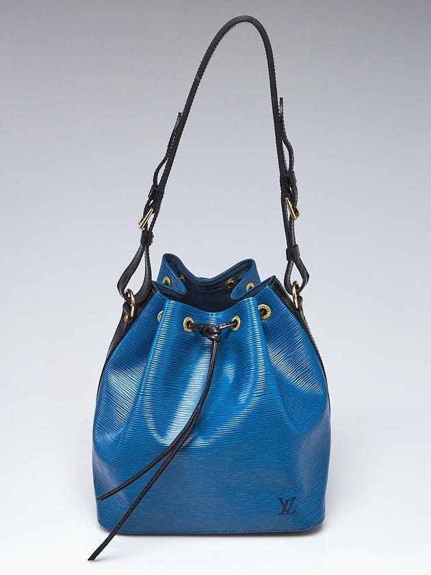 Louis Vuitton Toledo Blue/Black Epi Leather Petit Noe Bag