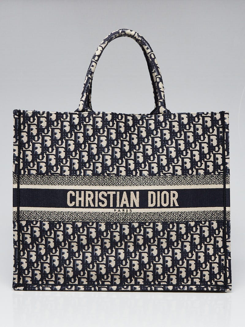 Christian Dior Blue Oblique Canvas Boston Bag - Yoogi's Closet
