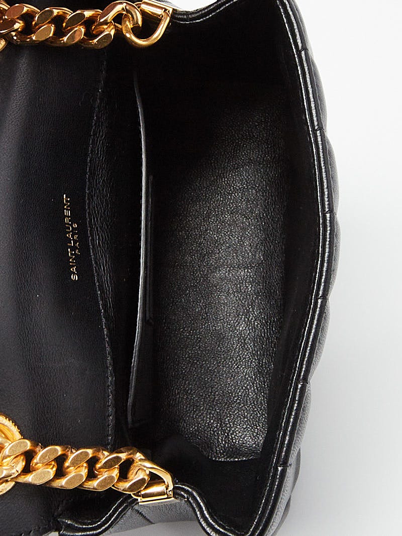 Yves Saint Laurent Black Quilted Leather Small Vicky Crossbody Flap Bag |  Yoogi's Closet