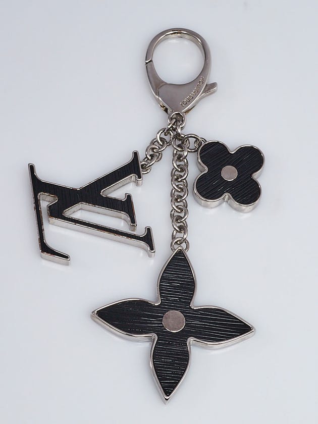 Louis Vuitton Black Fleur D'Epi Key Holder and Bag Charm