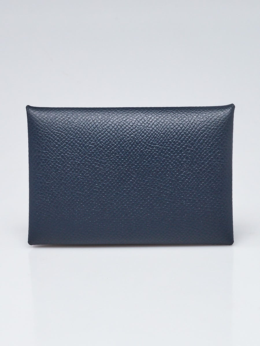 Hermes Bleu Indigo Epsom Leather Calvi 