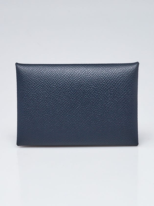 Hermes Bleu Indigo Epsom Leather Calvi