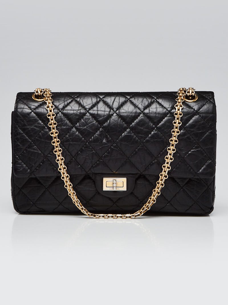 Chanel Black Reissue 2.55 Quilted Classic Leather 226 Flap Bag