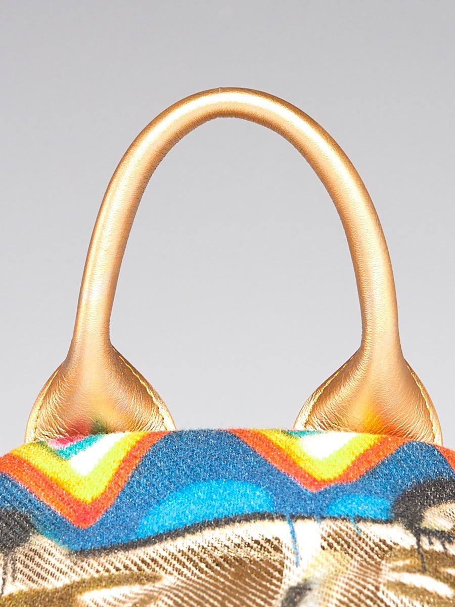 Chanel Gold Multicolor Leather and Cotton Paris-New York