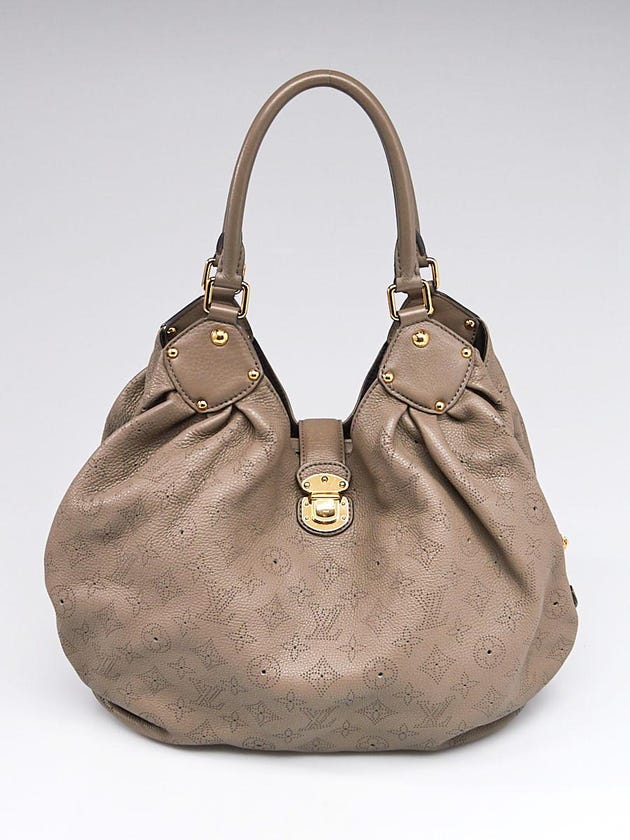 Louis Vuitton Gris Pearl Monogram Mahina Leather L Bag