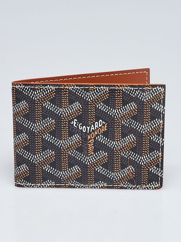 Goyard Black/Brown Chevron Print Coated Canvas Victorie Wallet