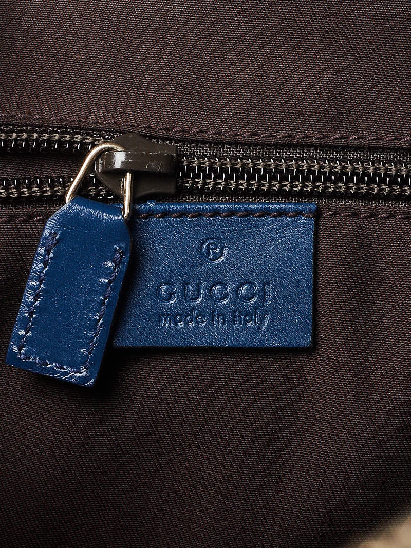 bLue Gucci ビジネスバッグ GUCCI（グッチ） ビジネスバッグ レザー ネイビー シルバー金具 387074
