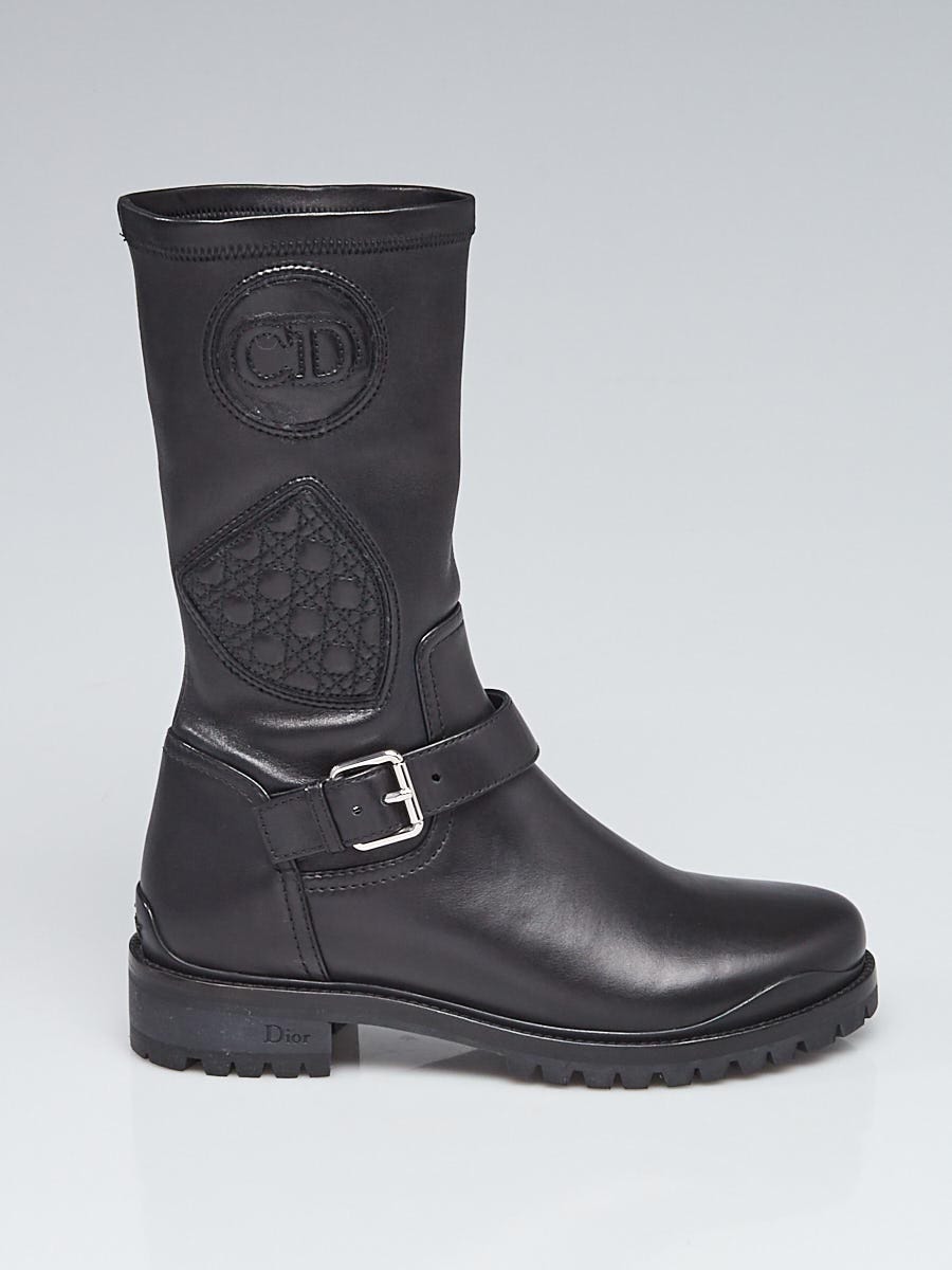 Christian Dior Black Soft Lambskin Leather Dior Maniac Stretch